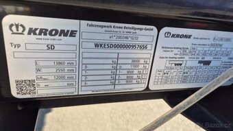 Prodám KRONE SD PROFI LINER + paletový koš + 2 x zvedací náp - 14