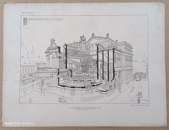Originální litografické listy z „Der Architekt“ (1895 - 14
