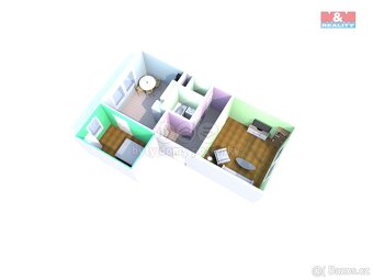 Prodej bytu 2+1, 43 m², Děčín - Rozbělesy, ul. Závodní - 14