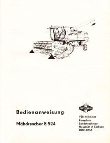 Návod k obsluze kombajn Fortschritt E 516 - 14