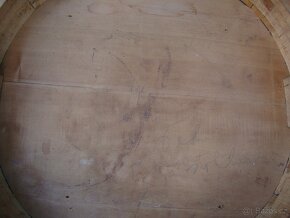 Starožitný dřevěný Gerstl kulatý stůl stolek 74x68 cm masiv - 14