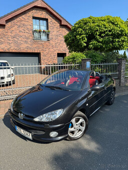 Peugeot 206 1.6 Benzín cabrio – černý, kůže, STK 2027 - 14