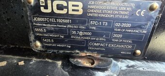 Minibagr JCB 57C-1, r.v. 2020, 1573 mth, svahovka, TOP - 14