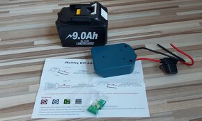 Adaptéry s vypínačem a pojistkou,pro Aku baterii Makita 18V - 14