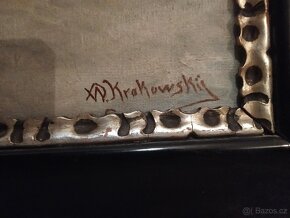 Obraz s rámem 97,5×77 cm. Olejomalba na platně Signováno - 14