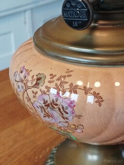 SECESNÍ PORCELÁNOVÁ PETROLEJKA EHRICH & GRAETZ 19. STOL. - 14