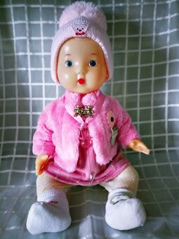 👶🎀RETRO VELKÁ PANENKA MIMINKO - PLASTOVÁ 70. LÉTA - 14