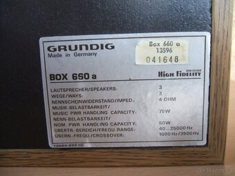 GRUNDIG HiFi Box 660a - legendární repro - 14