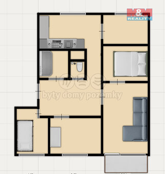 Prodej bytu 5+1, 92 m², Broumov, ul. U Větrolamu - 14