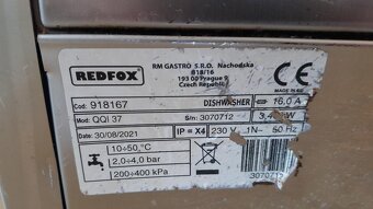 Gastro myčka RedFox QQI37, spádová, koše 35x35 cm - 14