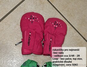 dětské čepice a  rukavice -  mix velikosti - 14