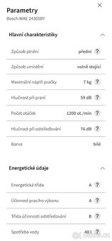 Pračka Bosch WAE 24365BY se skříňkou - 14