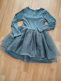 Sváteční šaty Lindex,vel.134,svetr H&M, vel.122/128 - 14