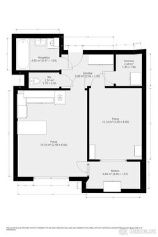 Pronájem bytu 2+kk, Říčanská, Žebětín,  17.000 Kč/měs, 47 m2 - 14