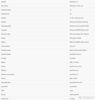 Detske kolo 20" CTM MAGGIE 2.0 - 14