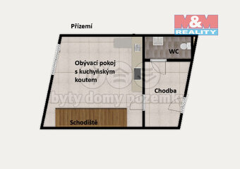 Pronájem bytu 2+kk, 55m 2 v Chrasti, ul. Čeperka - 14