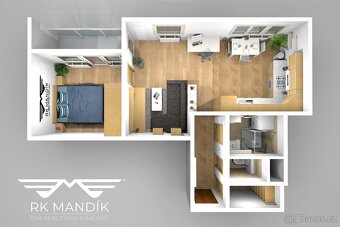 Pronájem byty 2+kk, 48 m2 - Praha - Košíře, ev.č. 696 - 14