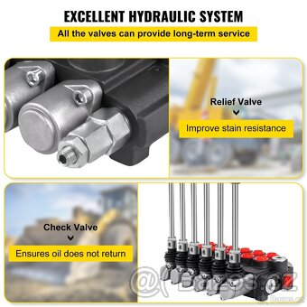 Hydraulický směrový řídicí ventil VEVOR, 6 řadový/3600 Nový - 14