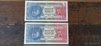 Bankovky a státovky 1919-1945, ČSR. Protektorát - 14