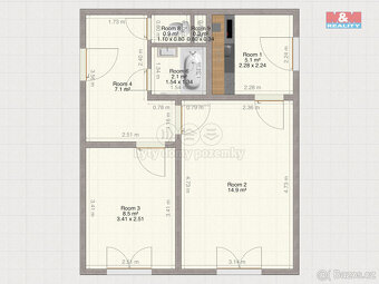 Pronájem bytu 2+1, 39 m², Hořovice, ul. U Remízku - 14