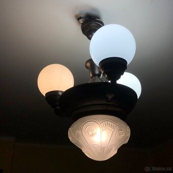 Starožitný krásný lustr (asi secesní) - 14