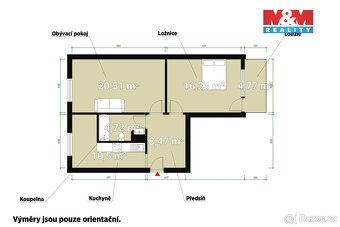 Prodej bytu 2+1, 62 m², Rokycany, ul. Soukenická - 14