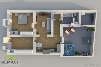 Pronájem, rodinný dům 2+kk + terasa, ev.č. 03272 - 14