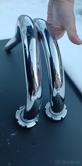 Jawa 350/354/360 Kolena Výfuku+ Matice Jawa Speciál Chrom - 14