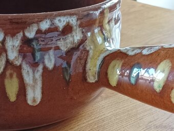 KAMENINOVÝ ABSTRAKTNĚ MALOVANÝ HRNEC GRÉS & POTIERS DIGOIN - 14