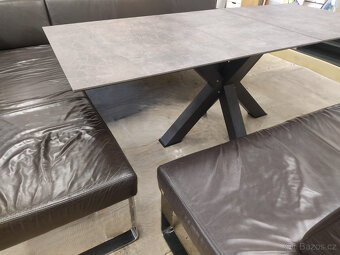 Rozkládací  jídelní stůl - optika - beton - 14