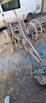 Historické staré povozy, selský vůz - 3 x komplet - 14