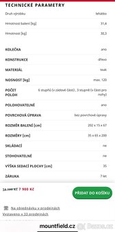 Teaková lehátka včetně potahu 2ks - 14