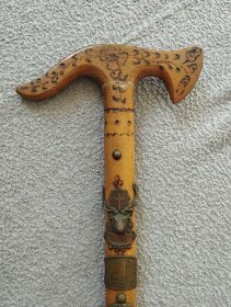 Špacírka, turistická hůl stáří cca 80 let - 14