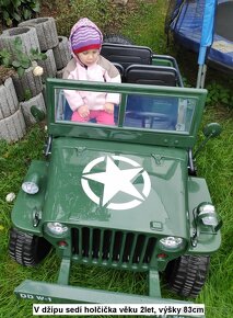 Dětský elektrický vojenský Jeep Willys - 14