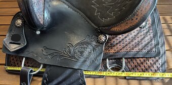 Westernové sedlo 1) černé s hnědou - 14