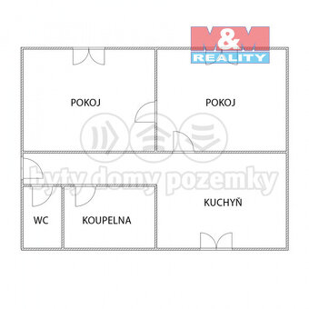 Prodej bytu 2+1, 77 m², Ostrov, ul. Komenského - 14