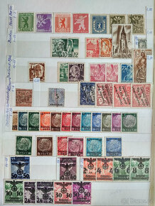 Poštovní známky v albu - protektorát - 14