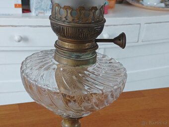 STAROŽITNÁ SECESNÍ PETROLEJOVÁ LAMPA EHRICH & GRAETZ-19.STOL - 14