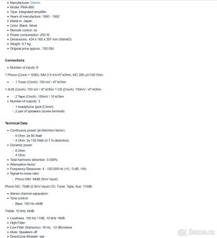 DENON PMA-860 Stereo Integrated Amplifier/ Class A - 14