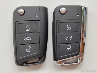 Klíč Volkswagen Škoda Seat.  Klíč s planžetou HU66 a logem, - 14