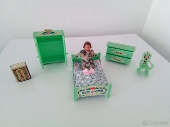 Retro hračky -selská jídelna+ kuchyňka+ nádobíčko - 14