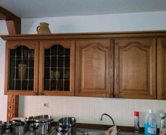 Rustikální dubová linka do U se spotřebiči,6236 - 14