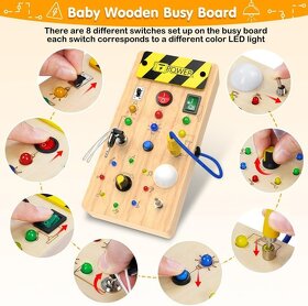 Montessori-dřevěné prkénko s aktivitami - 14