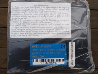 VEVOR 1,5 kW VFD frekvenční měnič pro řízení otáček - 14