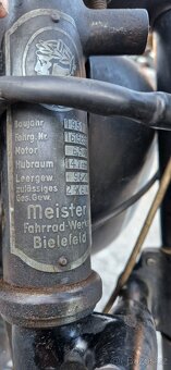 Prodám vzácnou německou motorku  Meister M 57 S - 14