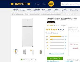 Lednice ETA (rok stará V ZÁRUCE, bez poškození) - 14