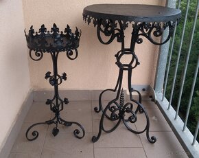 Květinový stolek kovaný - 14