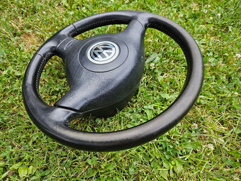 VW Golf Passat tříramínko kůže volant + airbag - 14