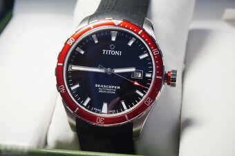 Titoni model Seascoper black - red, orig. hodinky, stav NOVÉ - 14