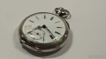 Staré stříbrné kapesní hodinky, stříbro, ag, zasiláme ihned - 14